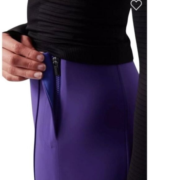 Athleta Glacier Snow Skinny  high waisted purple  Pants style 985570 size 6 NWT - Picture 2 of 5